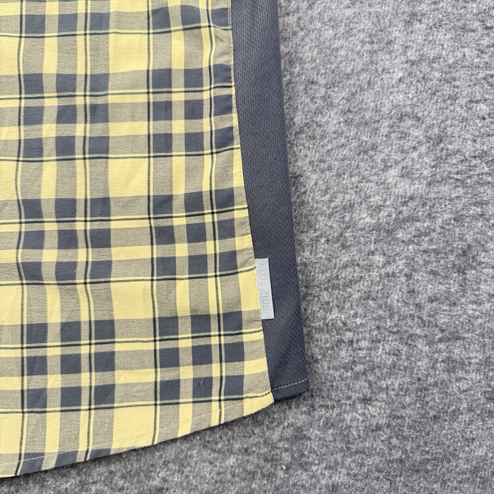 Club Ride Cycling Shirt Mens Medium Plaid Snap Button Bike Cycle Stretch Vented - Picture 4 of 14